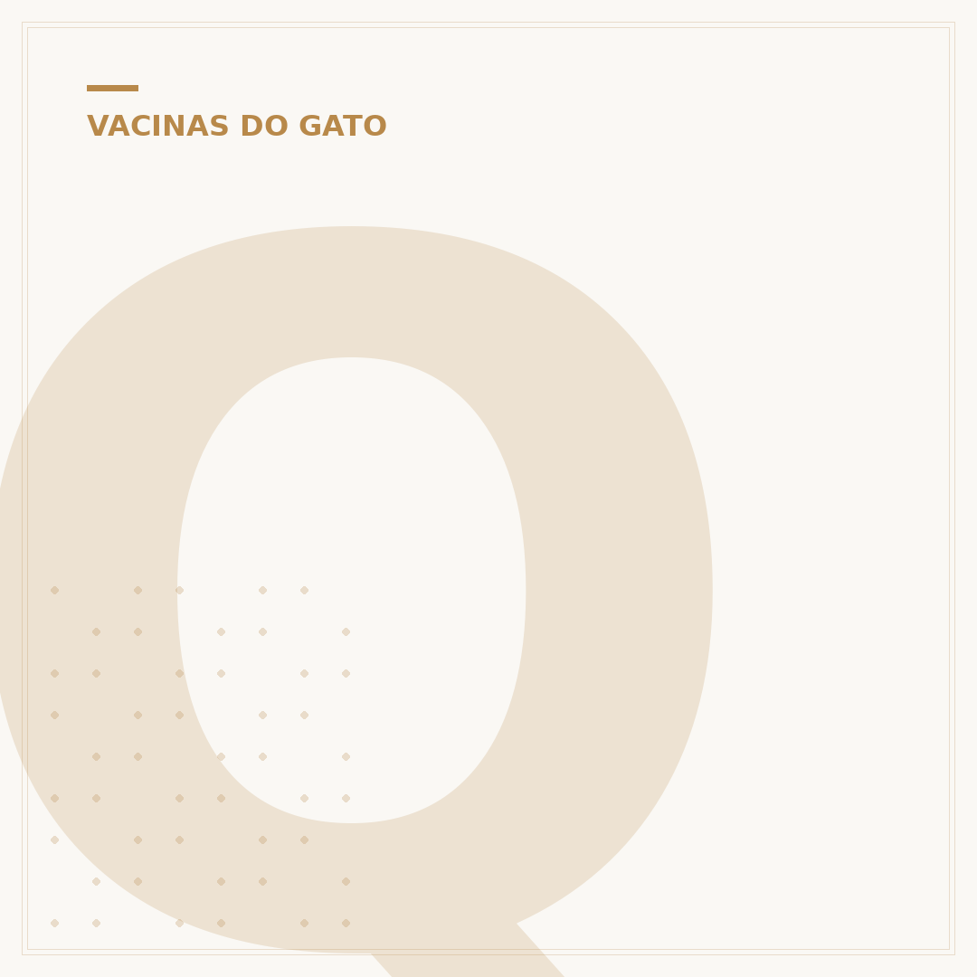 Quais vacinas o gato precisa tomar?