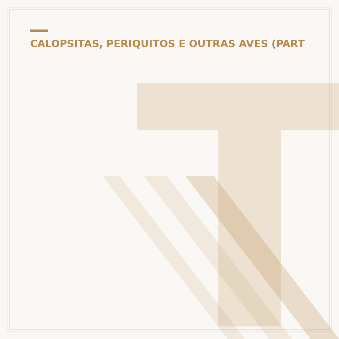 Tabela de Mutação de Calopsita: Cores e Padrões