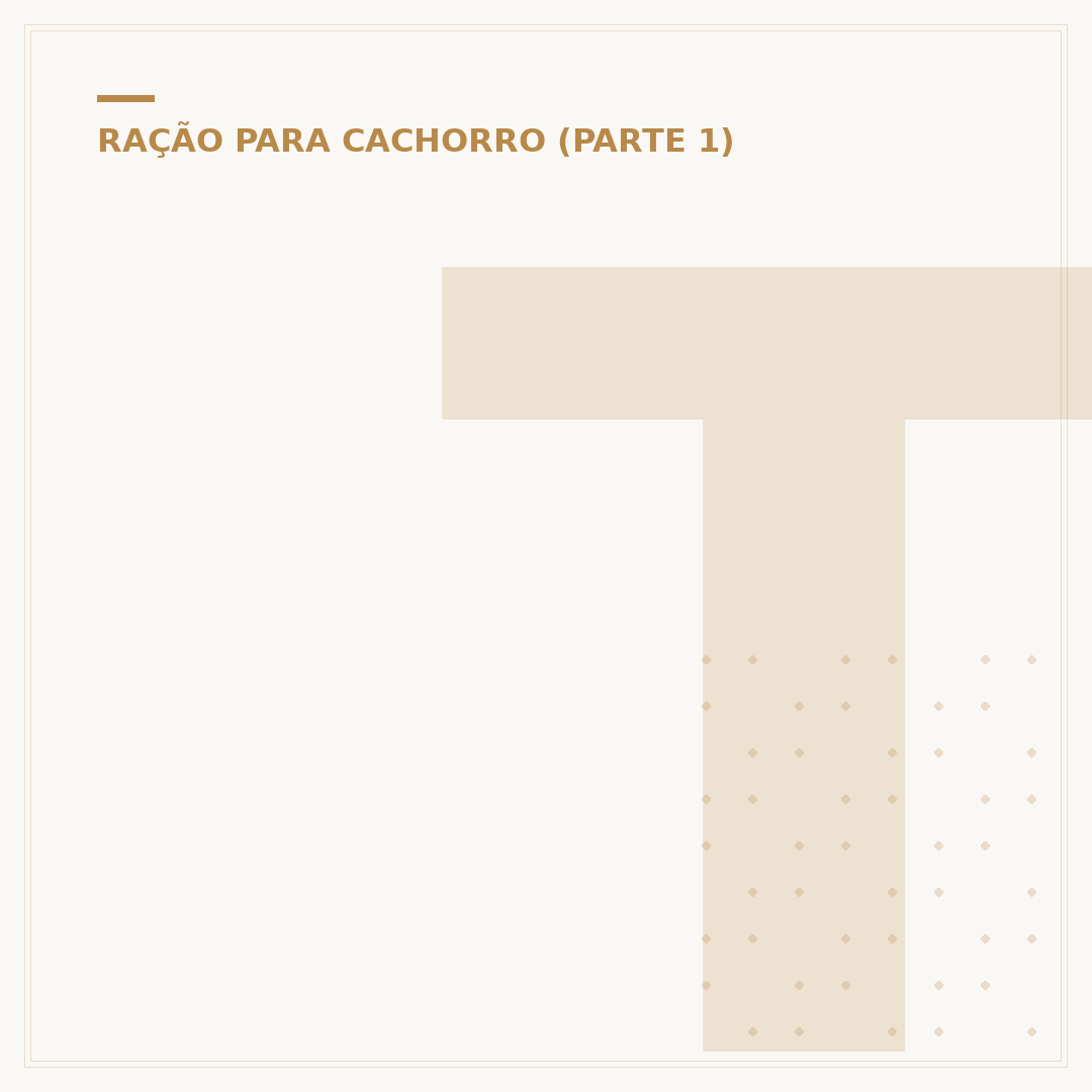 Tipos de ração para cachorro