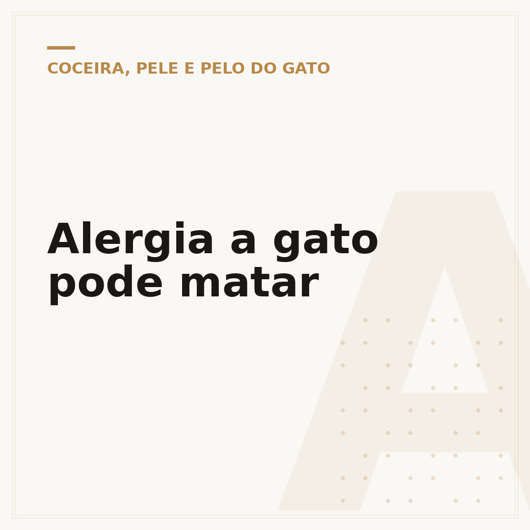 Alergia a gato pode matar