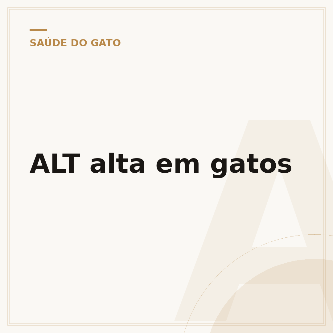ALT alta em gatos