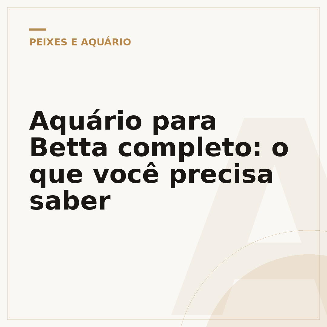 Aquário para Betta completo: o que você precisa saber