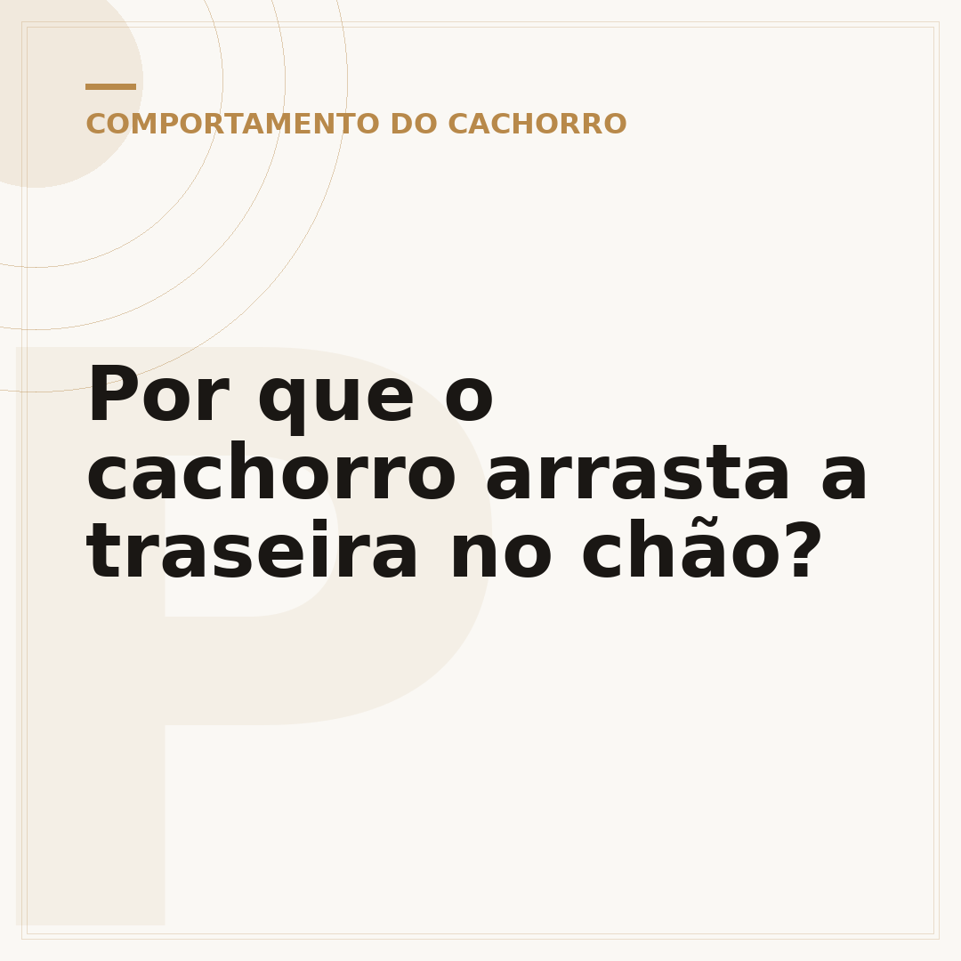Por que o cachorro arrasta a traseira no chão?
