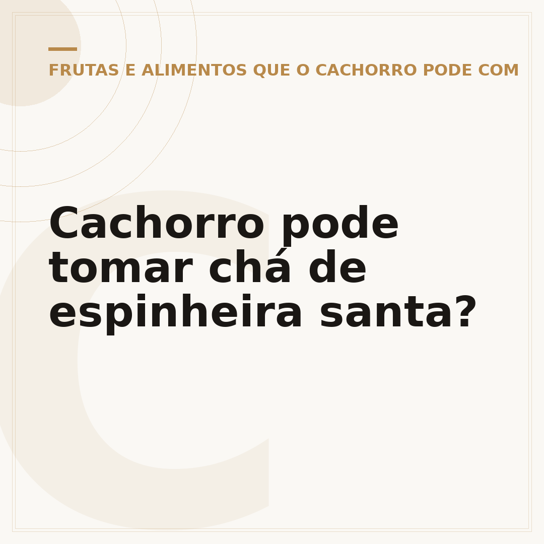Cachorro pode tomar chá de espinheira santa?