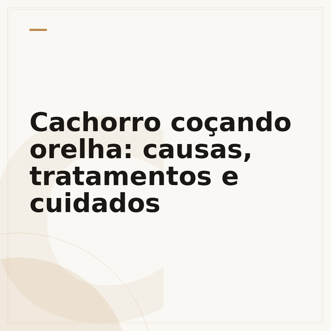 Cachorro coçando orelha: causas, tratamentos e cuidados