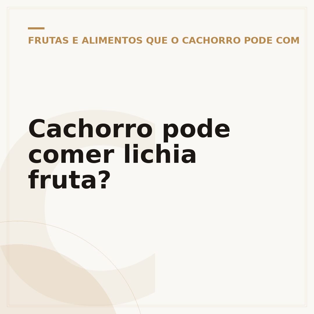 Cachorro pode comer lichia fruta?