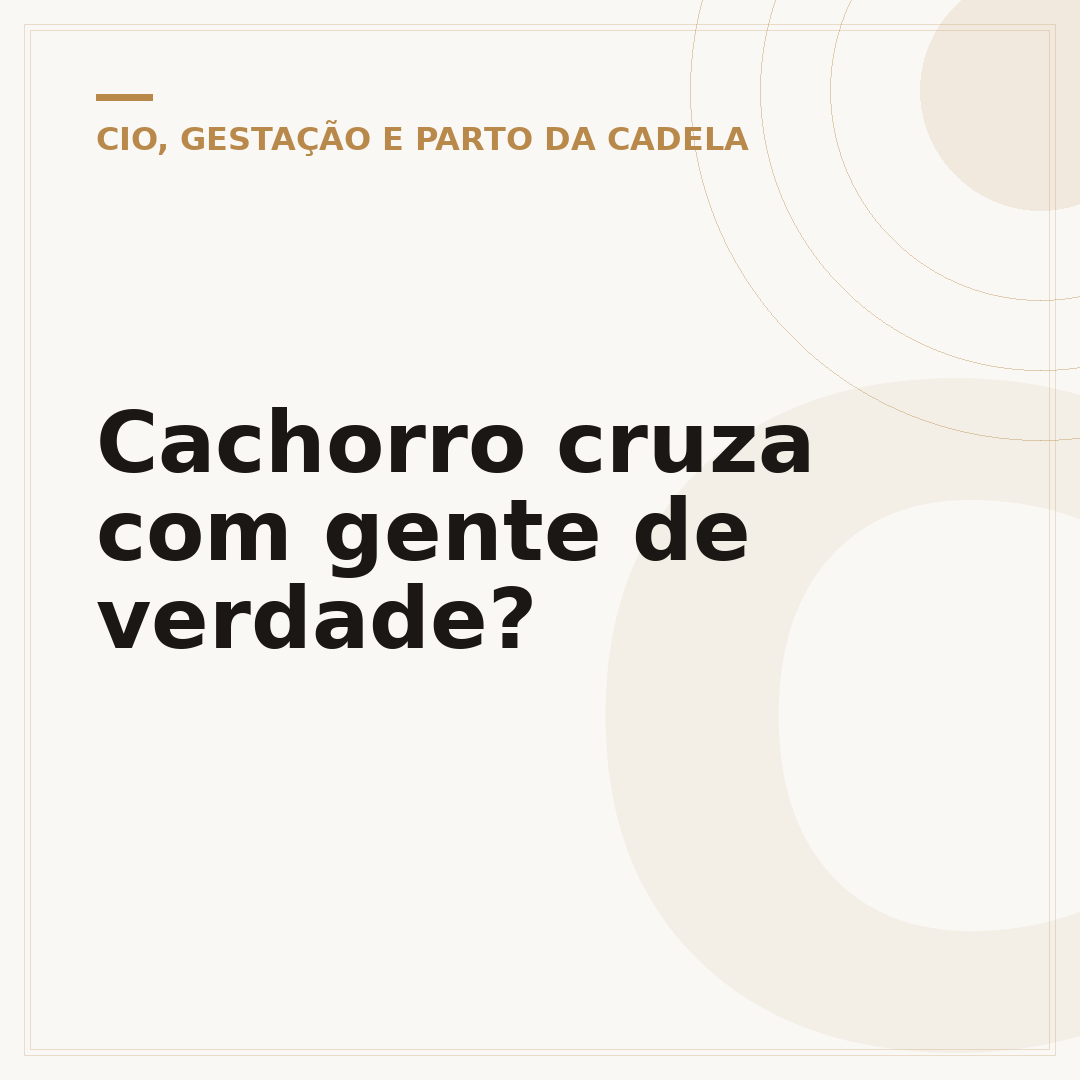 Cachorro cruza com gente de verdade?