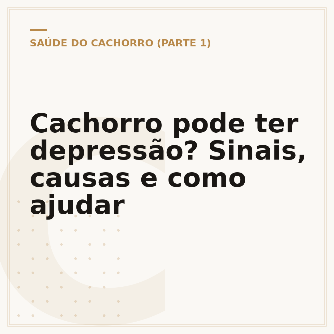 Cachorro pode ter depressão? Sinais, causas e como ajudar