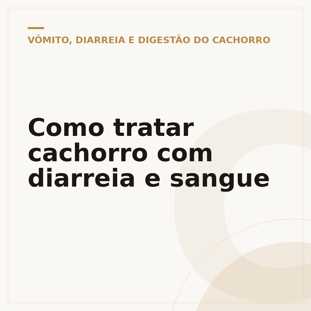 Como tratar cachorro com diarreia e sangue