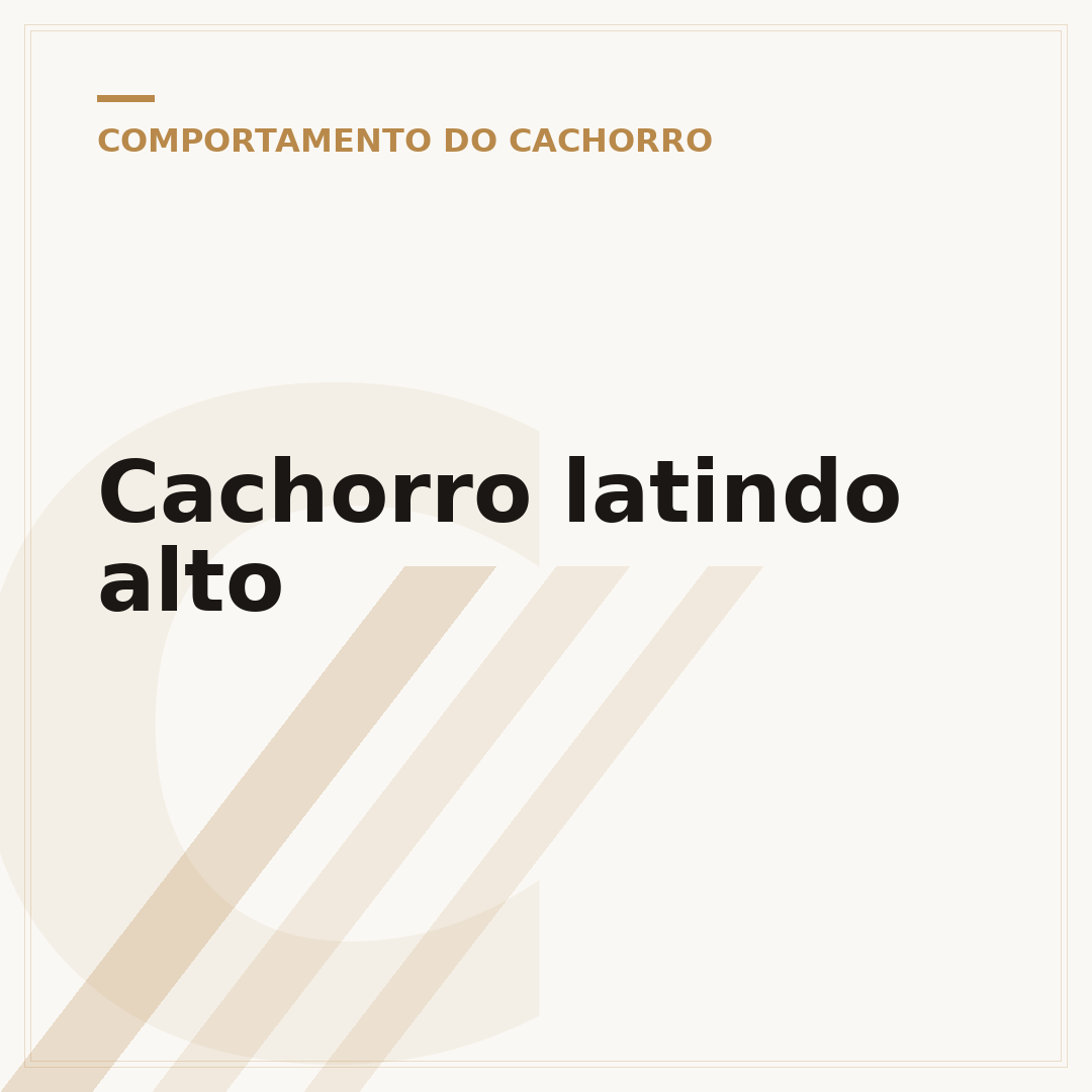 Cachorro latindo alto