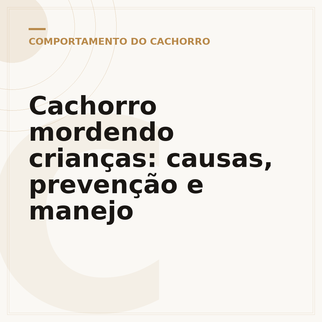 Cachorro mordendo crianças: causas, prevenção e manejo