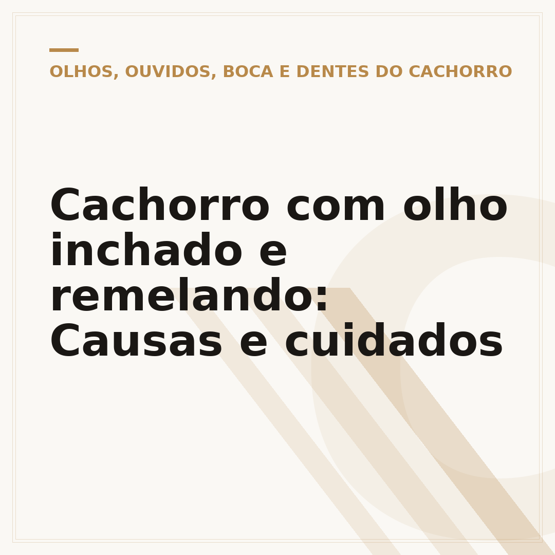 Cachorro com olho inchado e remelando: Causas e cuidados