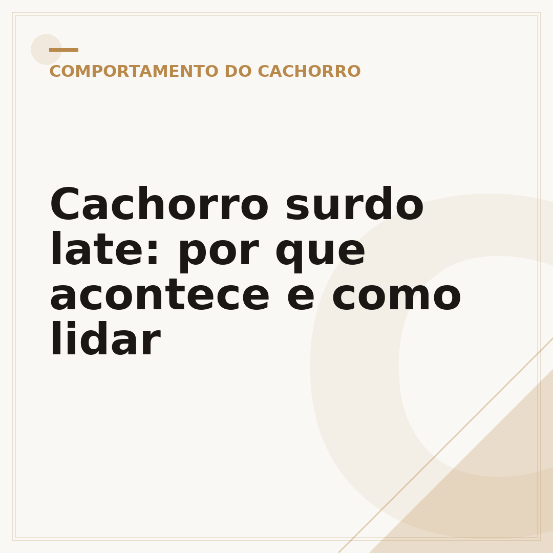 Cachorro surdo late: por que acontece e como lidar