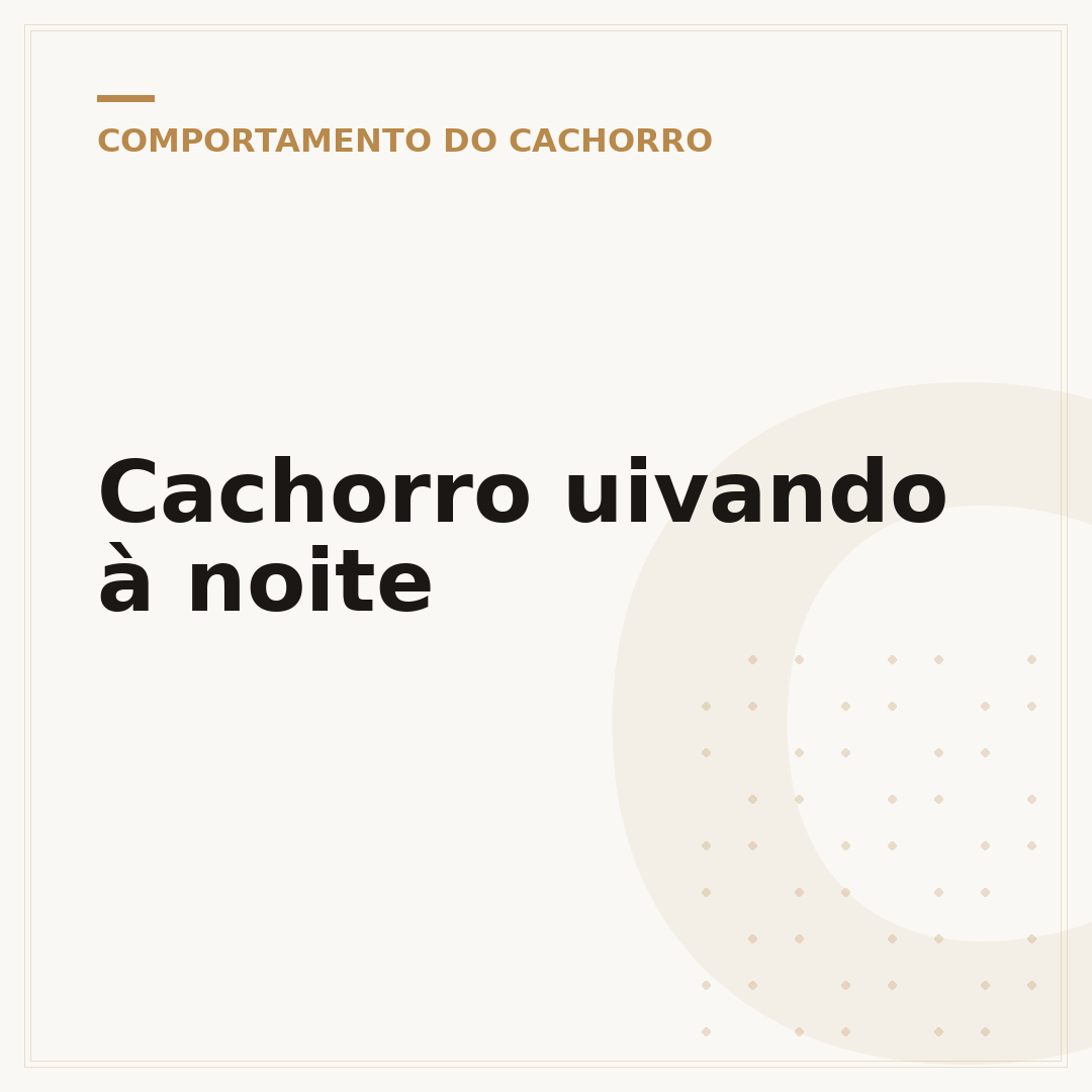 Cachorro uivando à noite