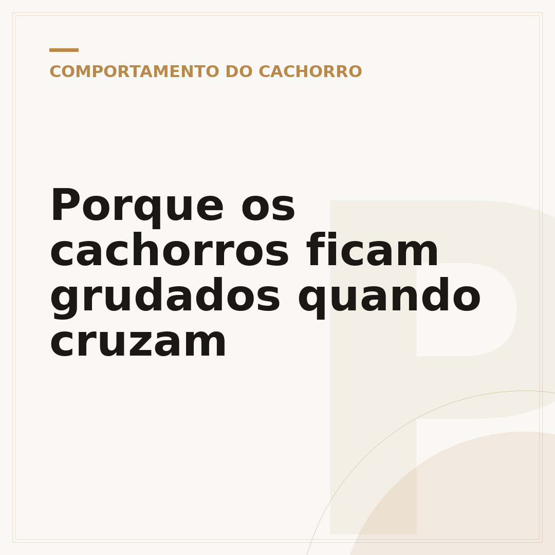 Porque os cachorros ficam grudados quando cruzam