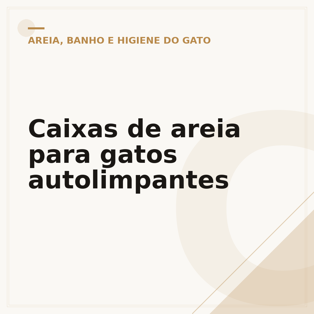 Caixas de areia para gatos autolimpantes