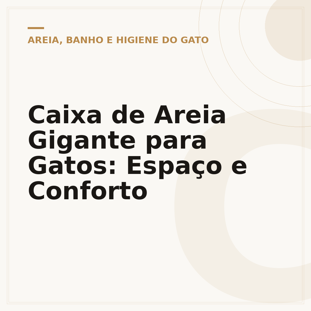 Caixa de Areia Gigante para Gatos: Espaço e Conforto