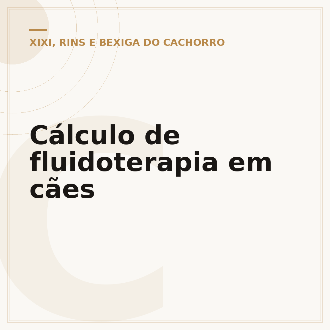 Cálculo de fluidoterapia em cães