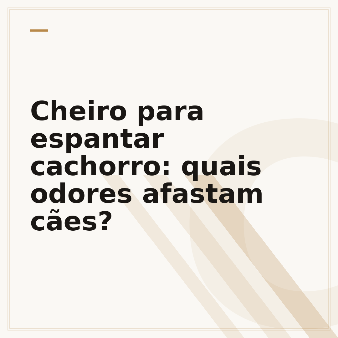 Cheiro para espantar cachorro: quais odores afastam cães?