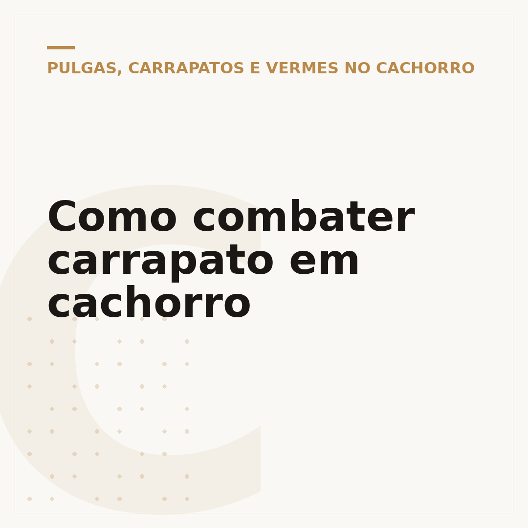 Como combater carrapato em cachorro