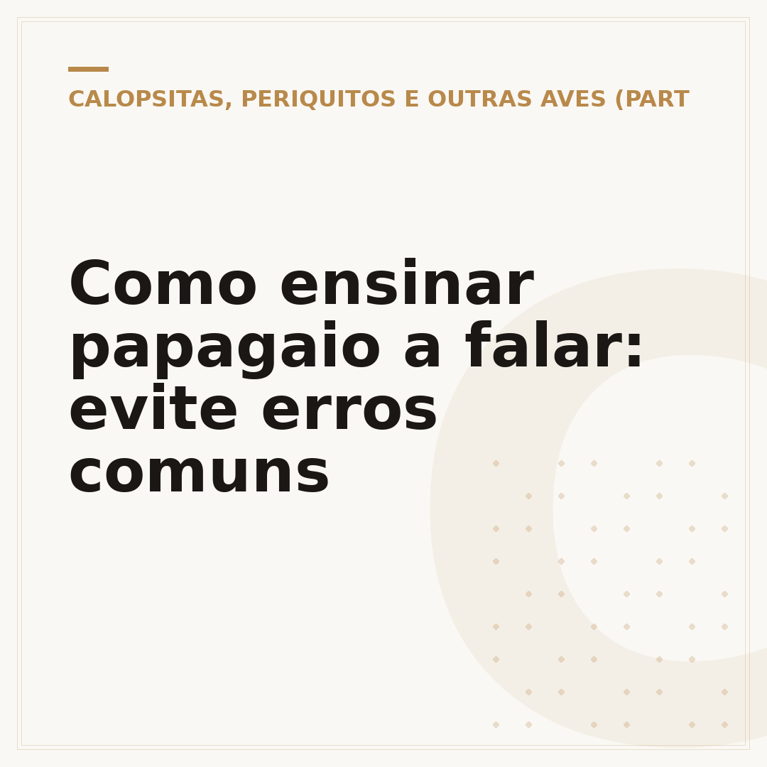 Como ensinar papagaio a falar: evite erros comuns