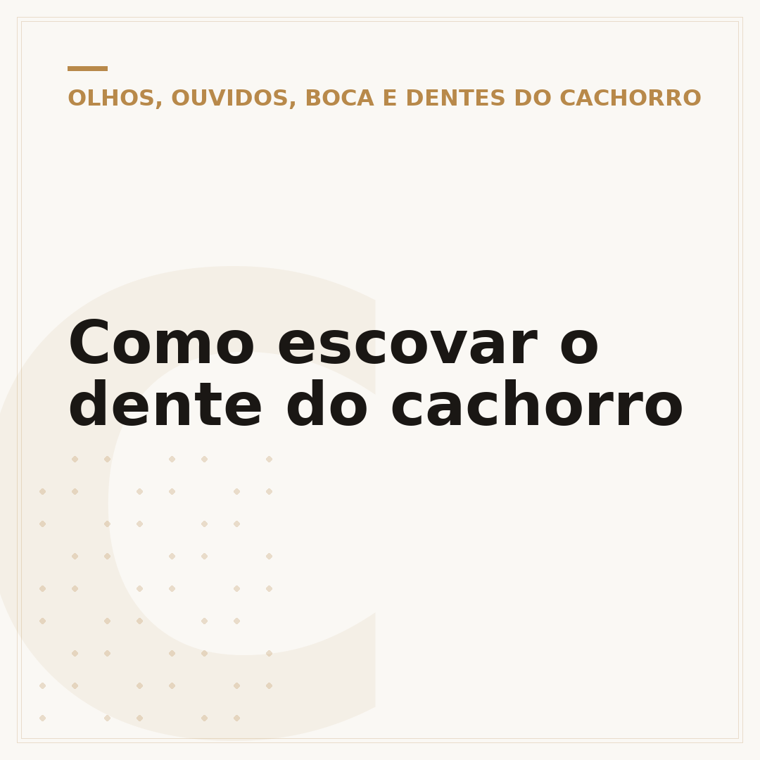 Como escovar o dente do cachorro