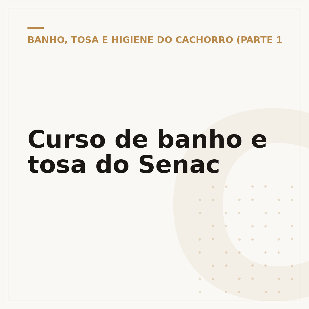 Curso de banho e tosa do Senac
