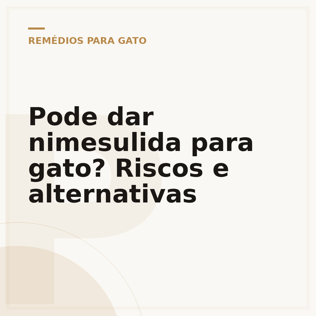 Pode dar nimesulida para gato? Riscos e alternativas