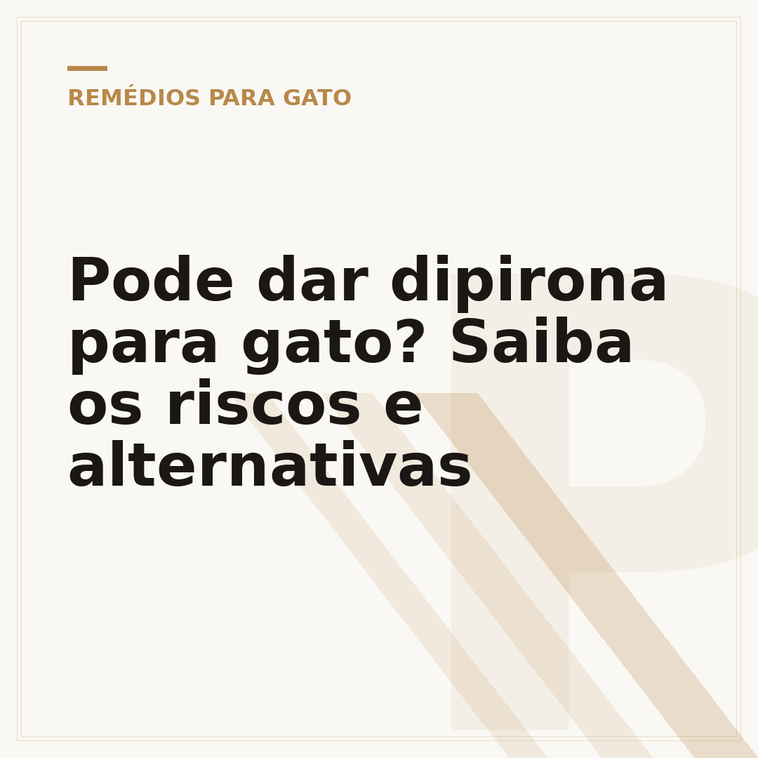 Pode dar dipirona para gato? Saiba os riscos e alternativas