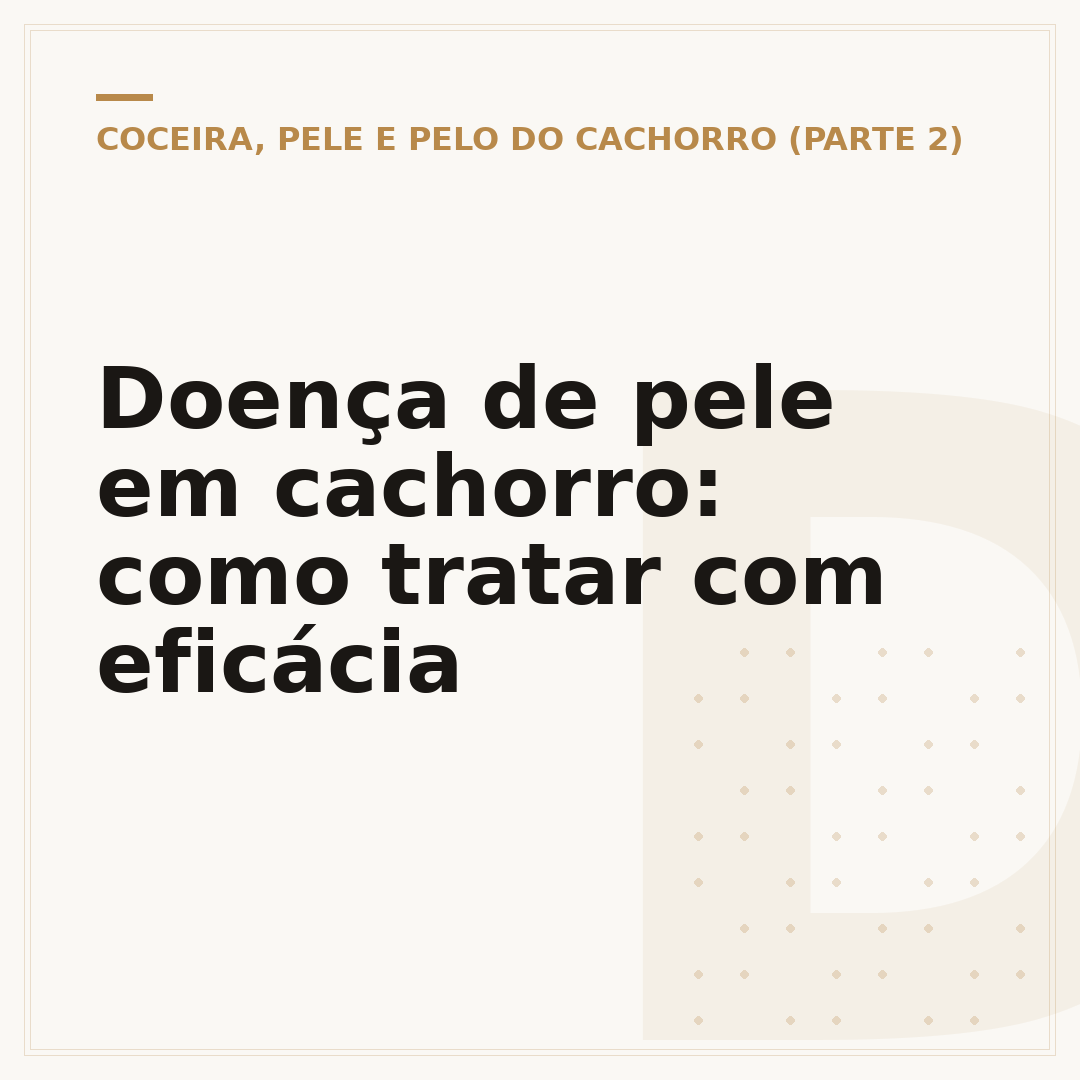 Doença de pele em cachorro: como tratar com eficácia