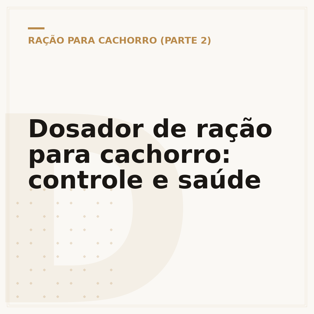 Dosador de ração para cachorro: controle e saúde