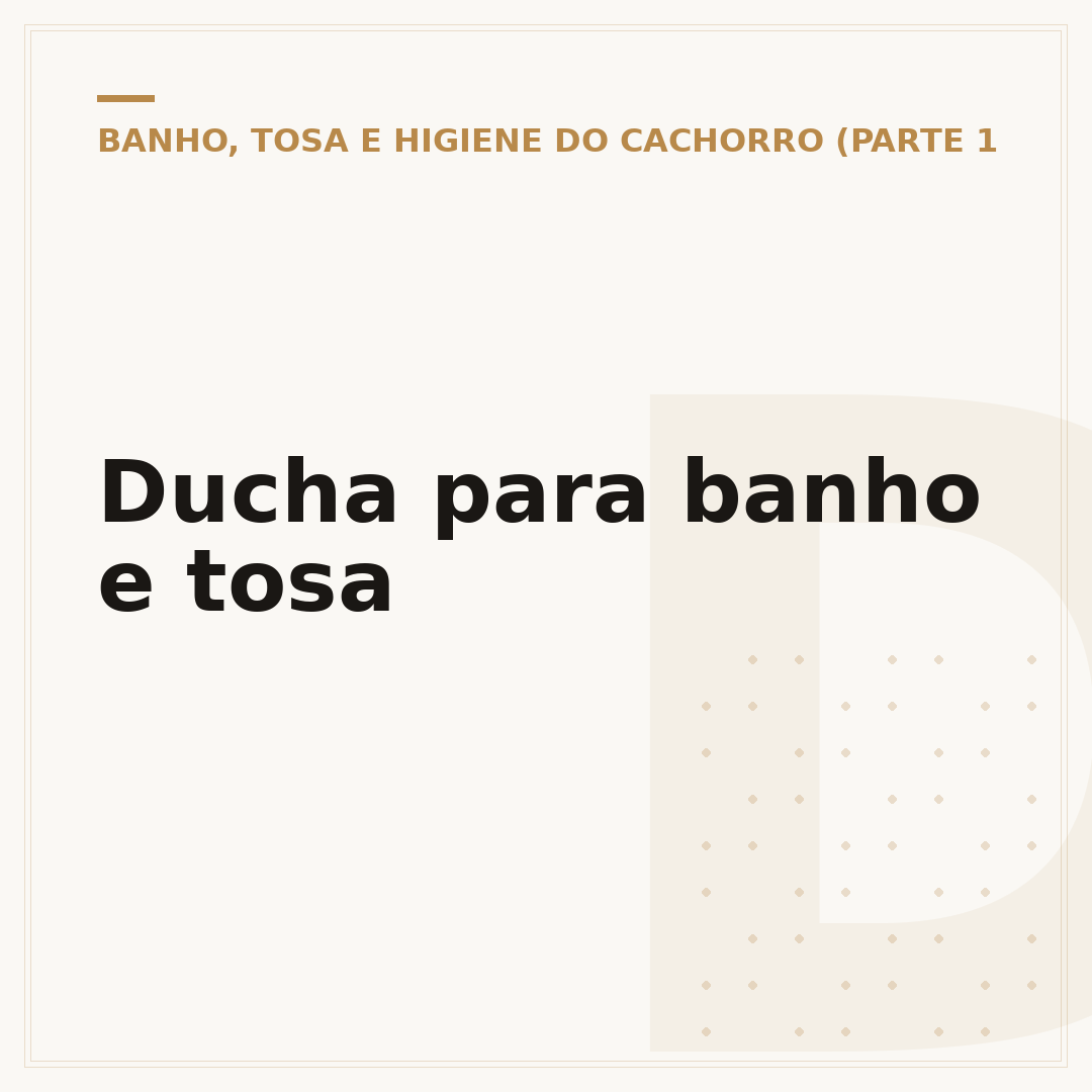 Ducha para banho e tosa