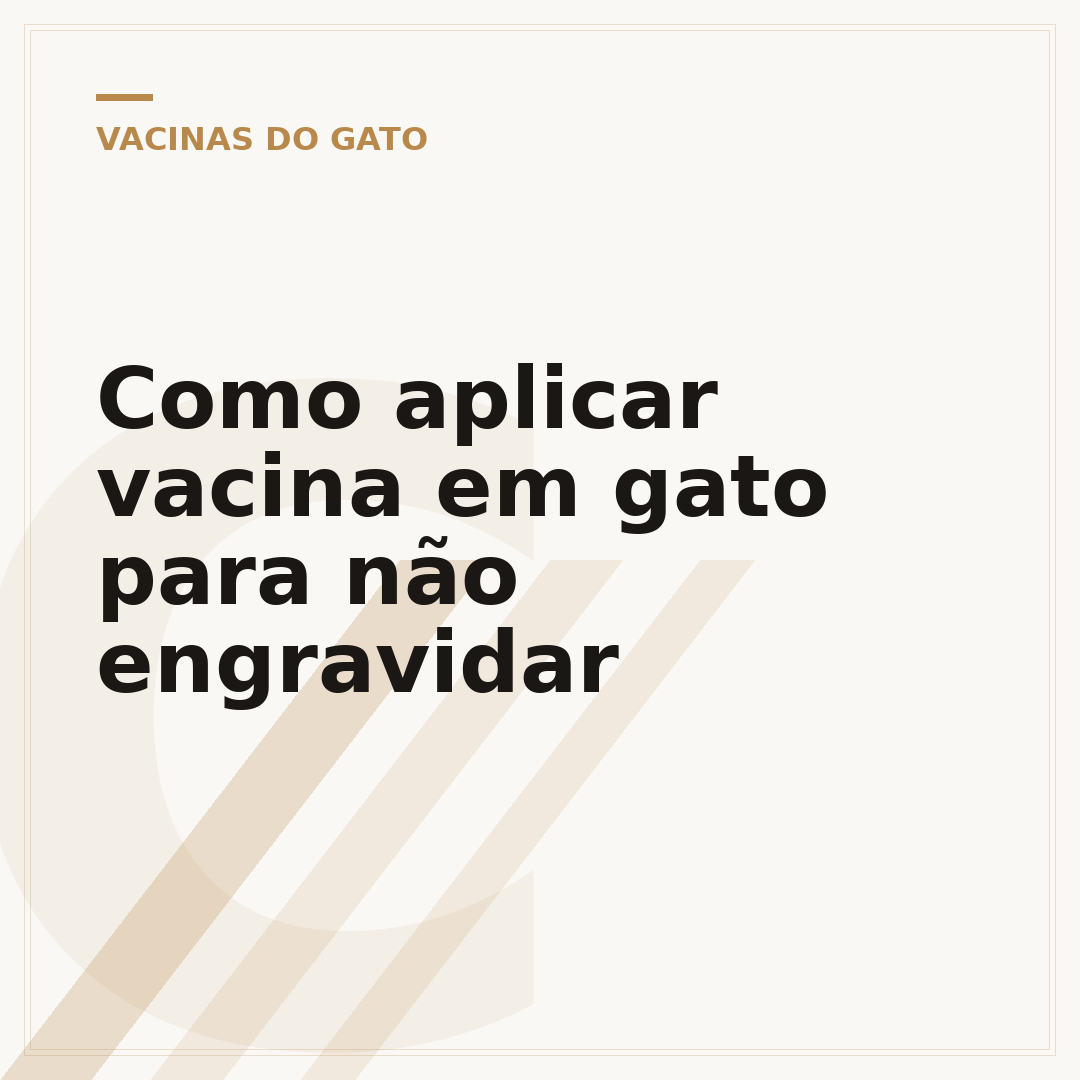 Como aplicar vacina em gato para não engravidar