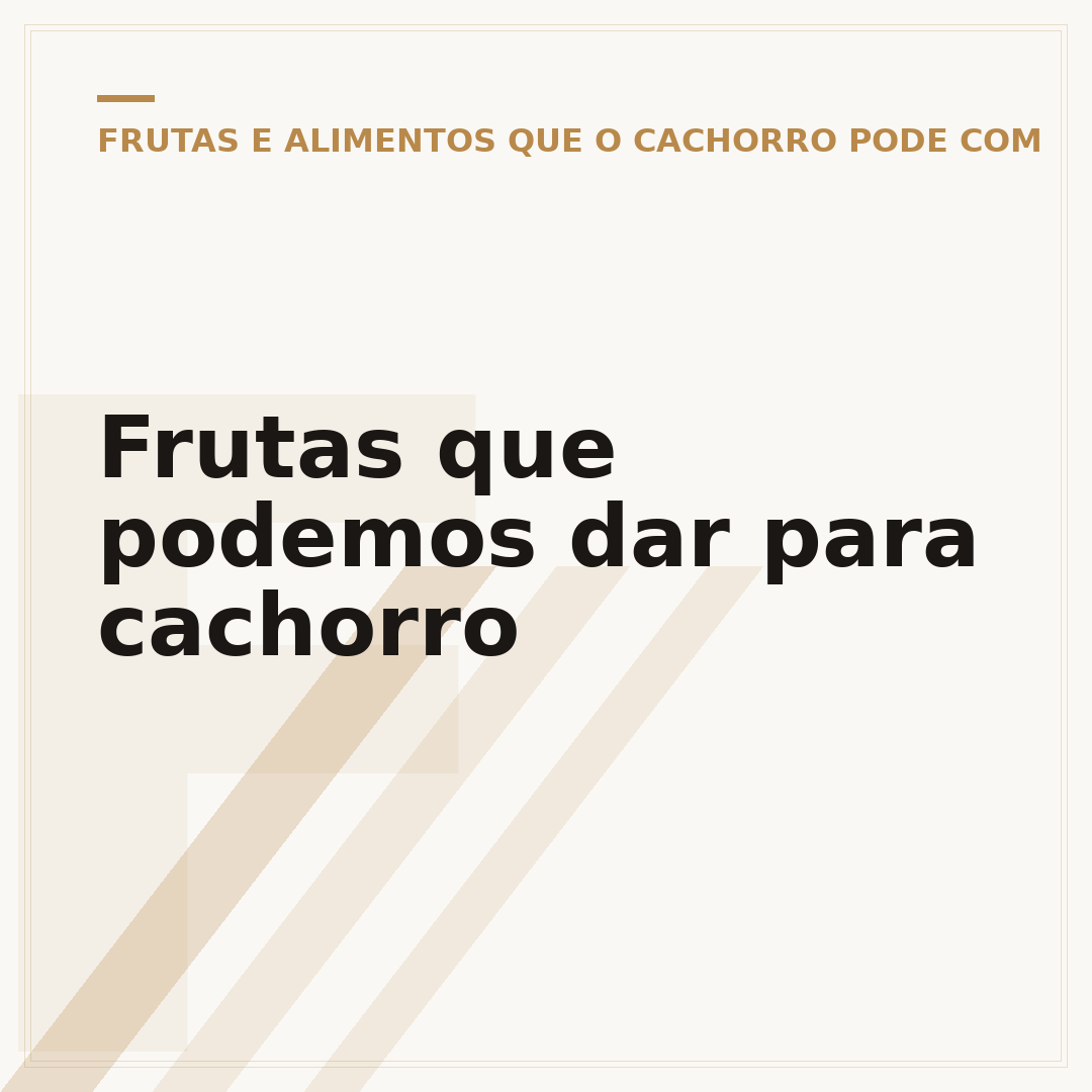 Frutas que podemos dar para cachorro