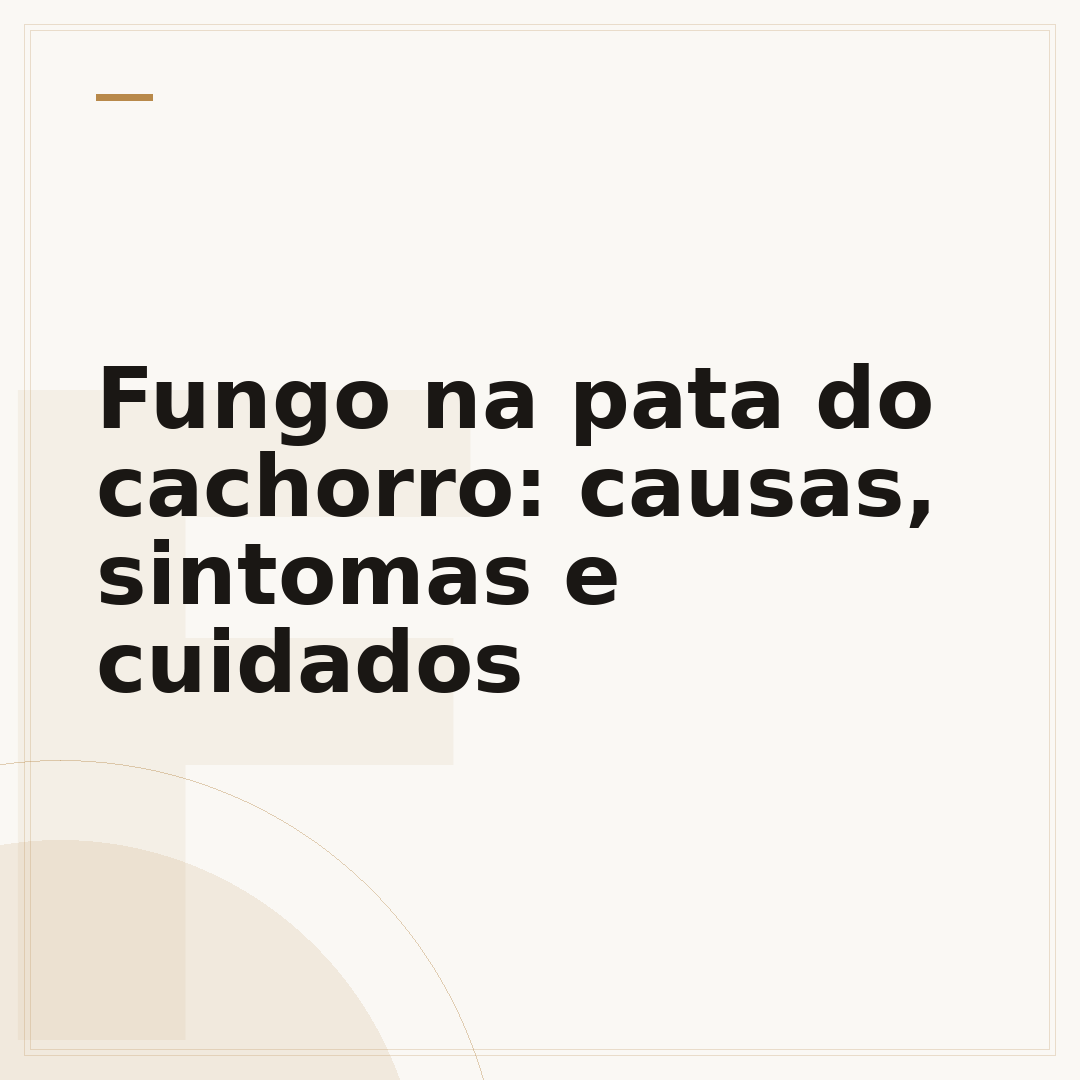Fungo na pata do cachorro: causas, sintomas e cuidados