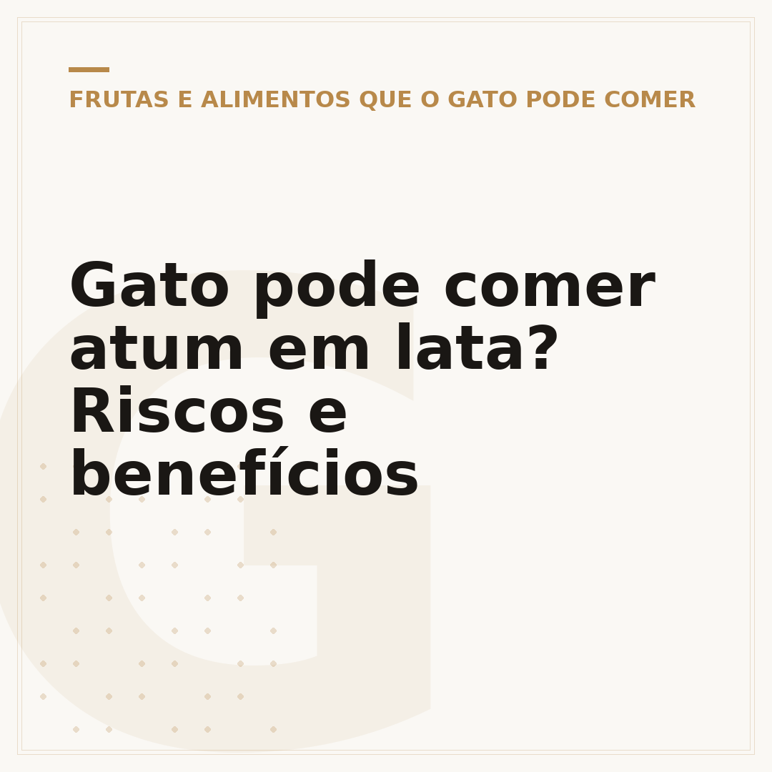 Gato pode comer atum em lata? Riscos e benefícios