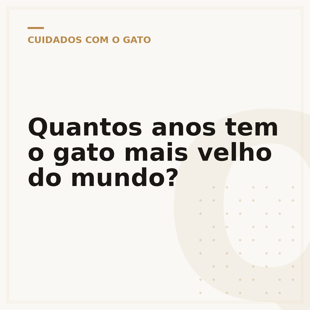 Quantos anos tem o gato mais velho do mundo?