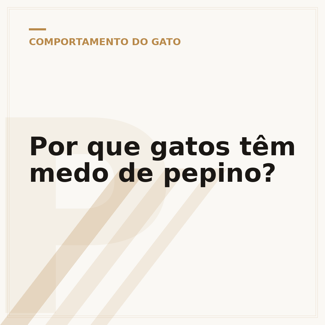 Por que gatos têm medo de pepino?