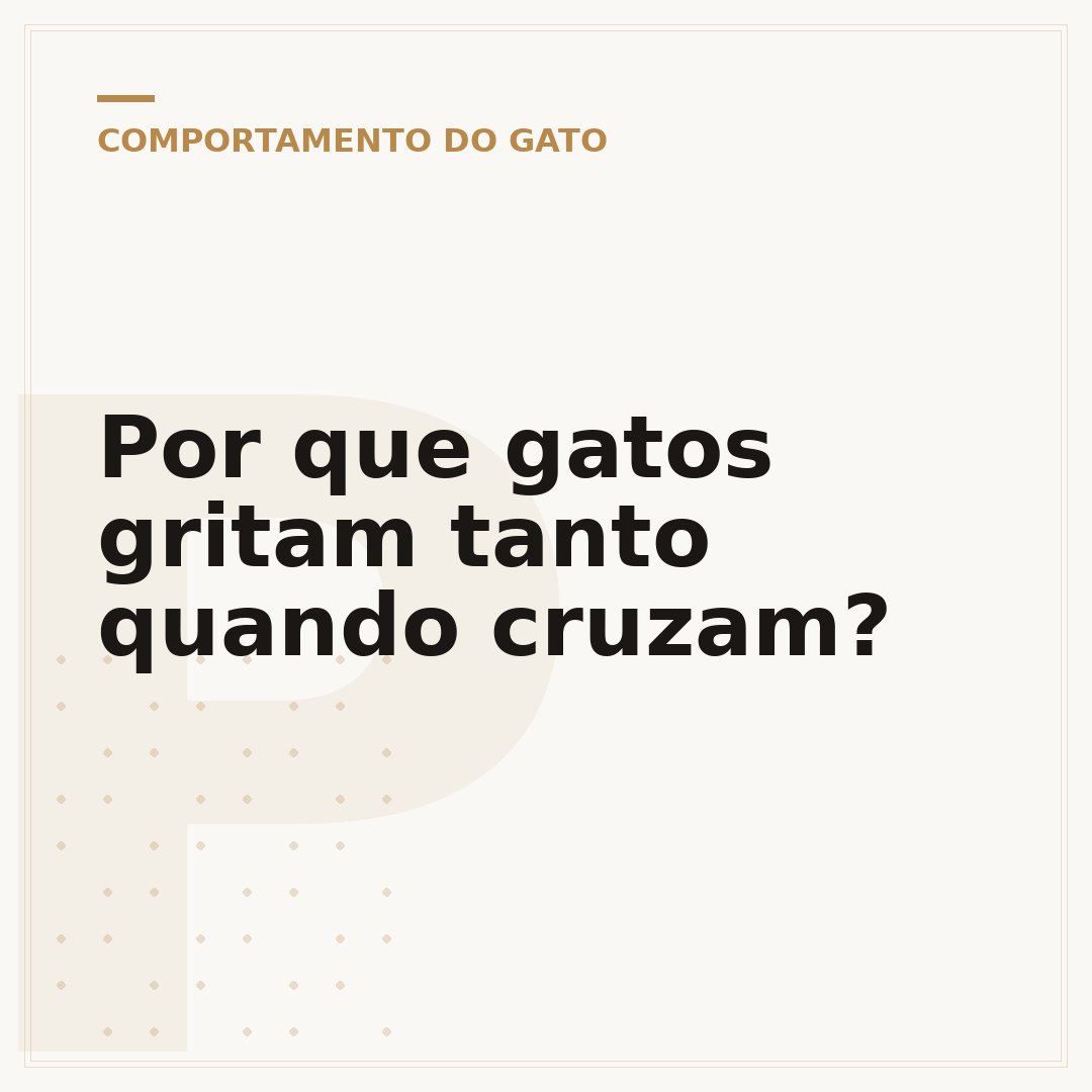 Por que gatos gritam tanto quando cruzam?