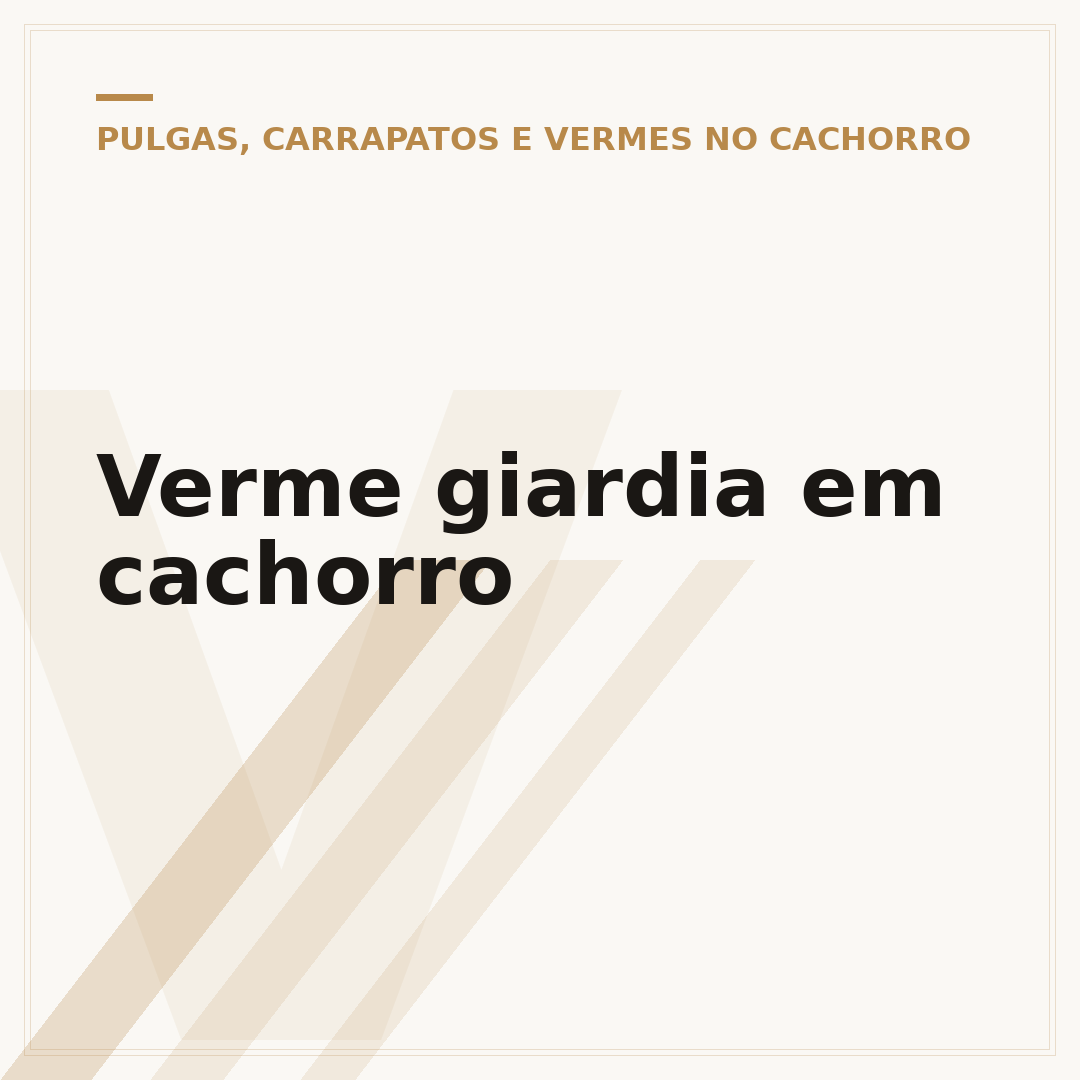 Verme giardia em cachorro