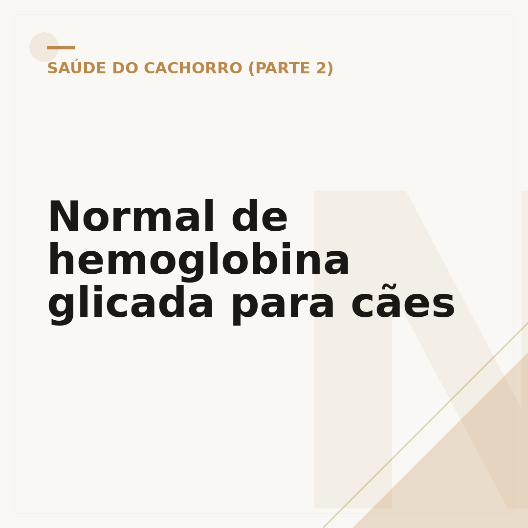 Normal de hemoglobina glicada para cães