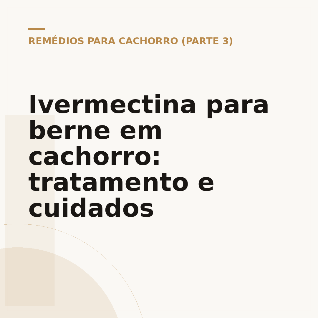 Ivermectina para berne em cachorro: tratamento e cuidados