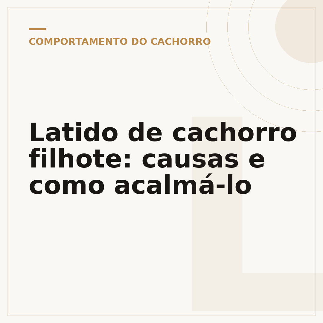 Latido de cachorro filhote: causas e como acalmá-lo