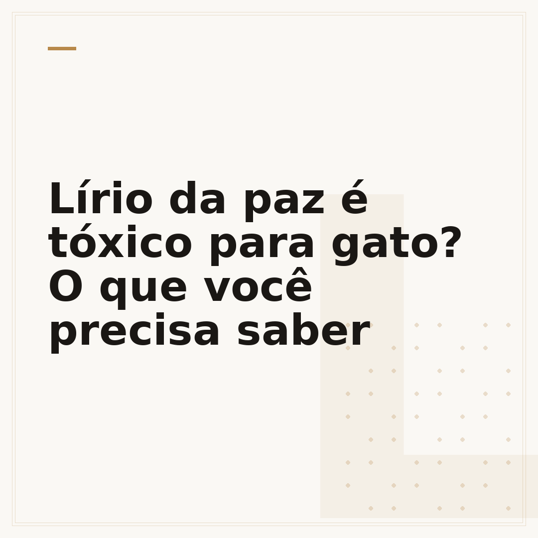 Lírio da paz é tóxico para gato? O que você precisa saber