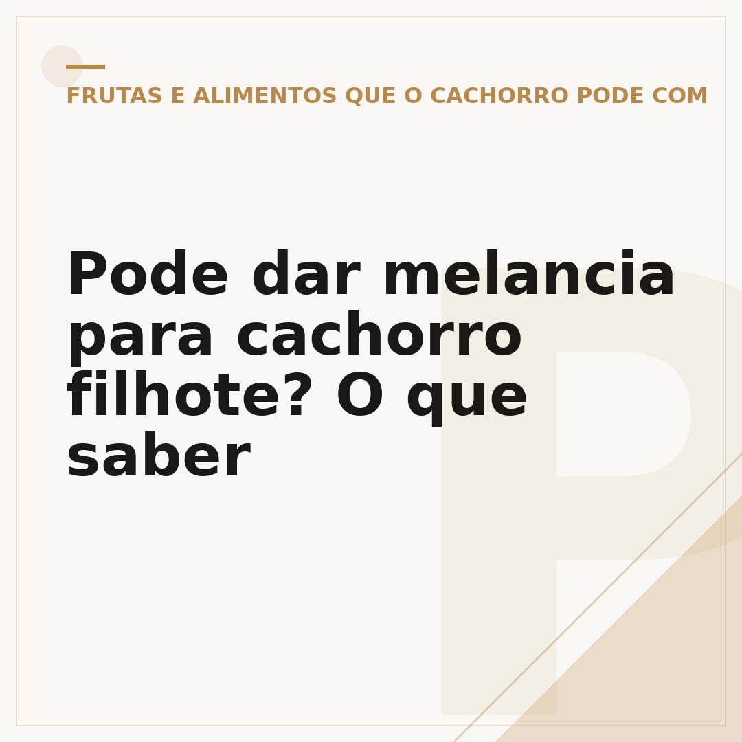 Pode dar melancia para cachorro filhote? O que saber