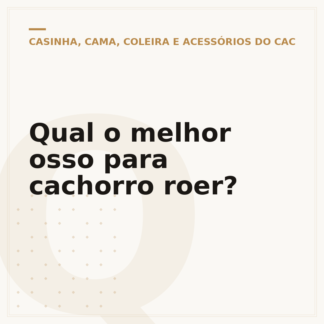 Qual o melhor osso para cachorro roer?