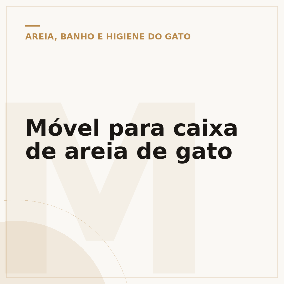 Móvel para caixa de areia de gato