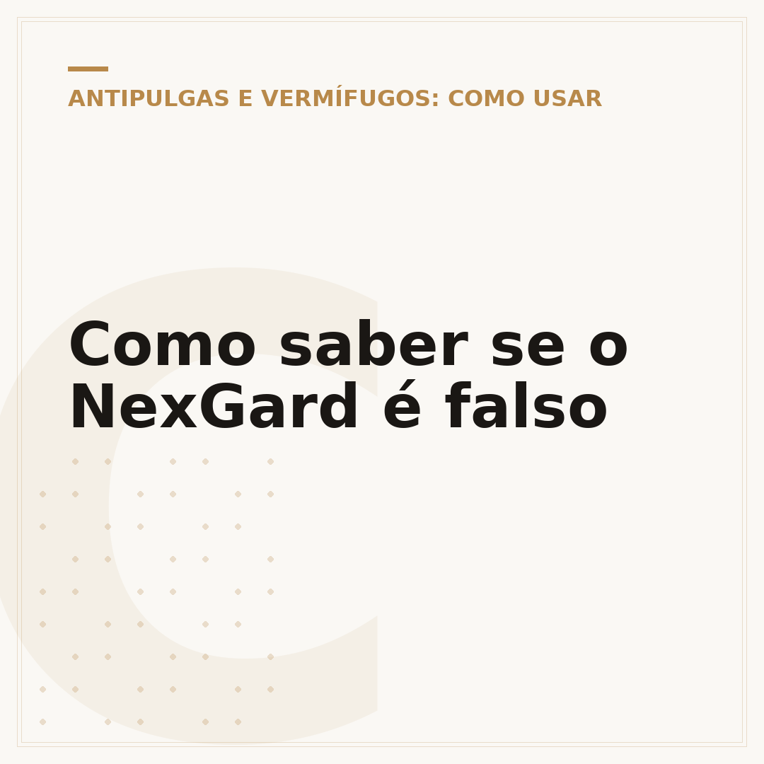 Como saber se o NexGard é falso