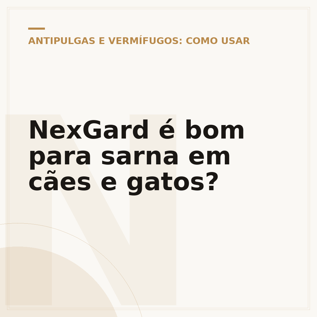 NexGard é bom para sarna em cães e gatos?
