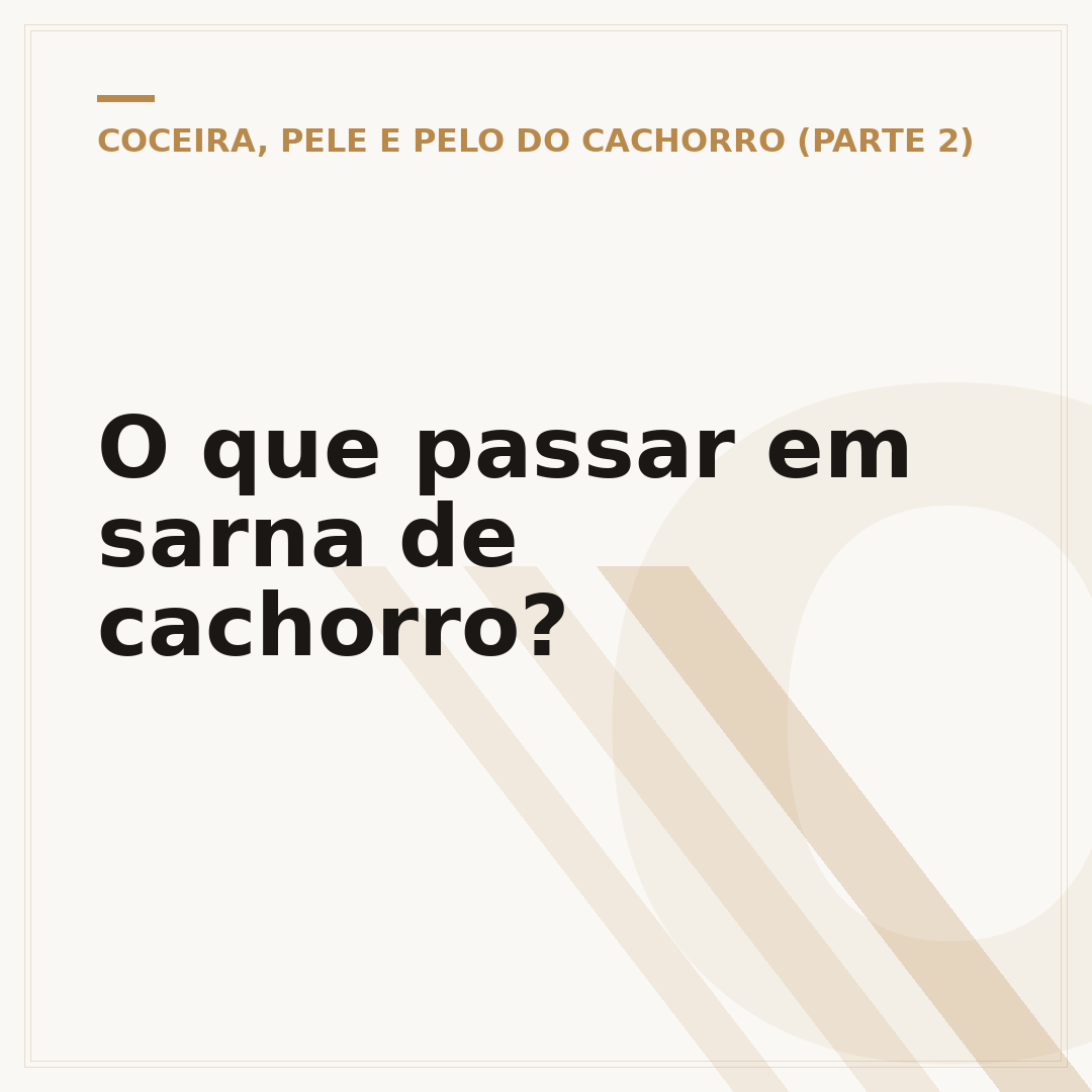 O que passar em sarna de cachorro?